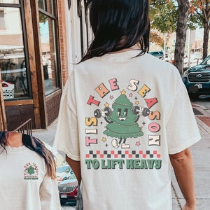 Christmas Pump Cover, Christmas Workout Shirt, Funny Holiday Retro Tee, Fitness Gift, Gift for Gym Lover, &#39;Tis the Season to Lift Heavy