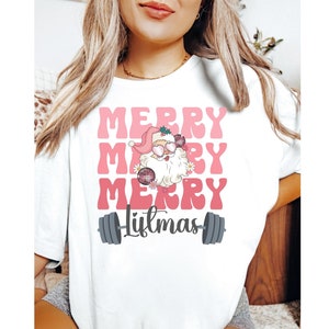 Merry Liftmas Pump Cover, Christmas Workout Shirt, Funny Holiday Retro Santa Gym, Fitness Gift, Gift for Gym Lover, Christmas Pump Cover