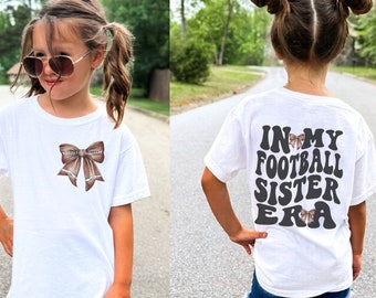 In meinem Fußball Schwester Ära Shirt, Kokette Fußball Bogen, Spieltag Sweatshirt, Fußball Schwester Geschenk, Jugend- und Erwachsenengrößen
