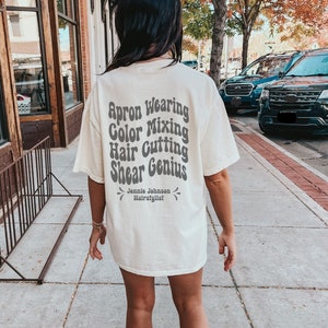 Custom Hairstylist Shirt, Personalized Hair Stylist T-Shirt, Licensed Hairapist, Hair Hustler, Hair Dresser Gift, Comfort Colors Tee