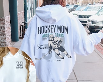 Hockey Mom Sweatshirt, Custom Hockey Mom Hoodie, Personalized Hockey Mama Shirt, Hockey Era, Game Day Hoodie, Sport Mom Gift, Hockey Love