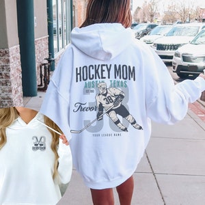 Hockey Mom Sweatshirt, Custom Hockey Mom Hoodie, Personalized Hockey Mama Shirt, Hockey Era, Game Day Hoodie, Sport Mom Gift, Hockey Love