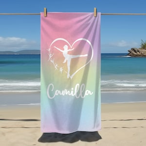 Custom Dance Towel, Personalized Dancer Gift, Girls Custom Name Towel, Dance Gift, Dance Team Recital Gift, Dance Instructor