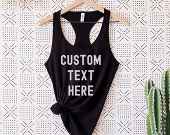 Benutzerdefinierte Workout Tank Top, personalisierte Tank Top, Workout Tee, Geschenk für Turnliebhaber, Fitness Shirt, Workout Top, Wettbewerb Tank Top