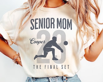 Senior Boys Volleyball Mom Shirt, The Final Set, Personalized  Volleyball Mama Tee, Custom 2026 Senior Boy Volleyball Mom Gift, Game Day
