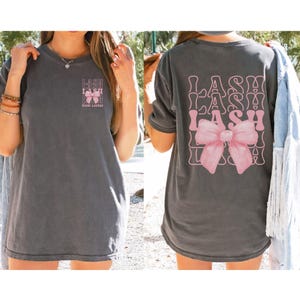Personalized Lash Tech Coquette Bow Shirt, Custom Cosmetology Gift, Lash Plug, Lash Artist Tee, Graduation Gift