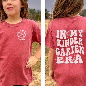 Custom in My Kindergarten Era Shirt, Personalized Kinder Tee, Back to ...