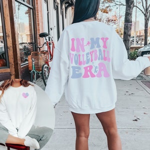 En mi sudadera de la era del voleibol, sudadera de voleibol, regalo para jugador de voleibol, regalo de entrenador de voleibol, tallas para jóvenes y adultos