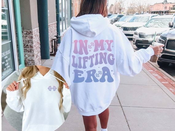 In My Lifting Era Pump Cover Barbell Hoodie Workout Sweatshirt