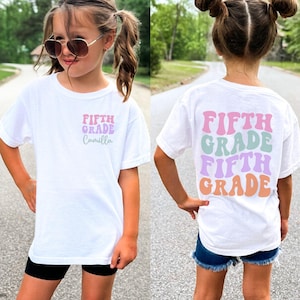 Personalized 5th Grade Shirt, Custom Elementary Tee, 5th Grade Back to School Gift, First Day of School T-Shirt