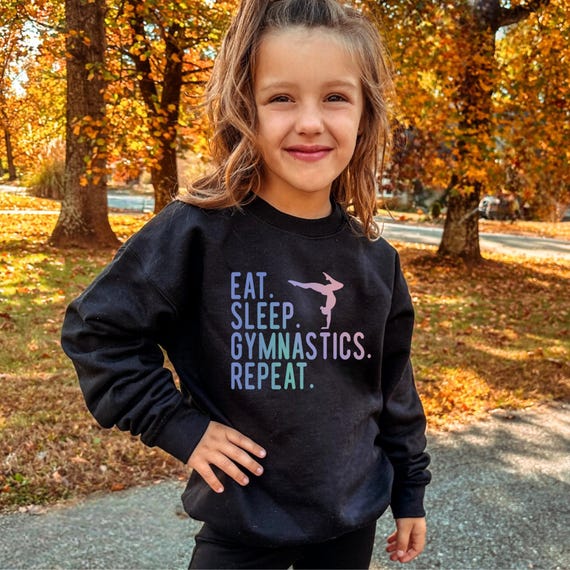 Top Girls Eat Sleep Gymnastics Repeat Gift T Shirt Top Girls Eat Sleep Gymnastics Repeat Gift T Shirt