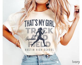 Questa è la mia maglietta per mamma e papà di atletica leggera, maglietta personalizzata con nome per gare di atletica, salto con l'asta, ostacoli, salto in lungo, disco, giavellotto