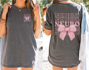 Personalized Neuro Coquette Bow Shirt, Neurology Doctor, Neuro Crew Shirts, Nurse Appreciation Gift, Neuroscience T-Shirt, Graduation