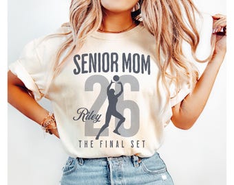 Personalized Senior Volleyball Mom Shirt, The Final Set, Volleyball Setter Mom Tee, Custom 2026 Senior Volleyball Mom Gift, Game Day T-shirt
