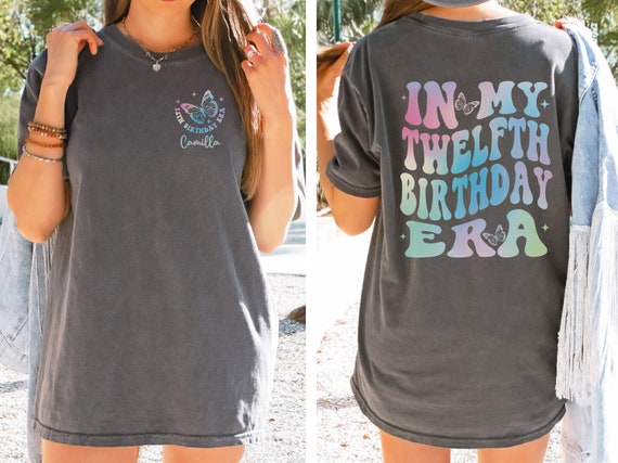 Happy Birthday Shirt, Girls 12th Party 12 Years Old Bday Happy Birthday Shirt, Girls 12th Party 12 Years Old Bday