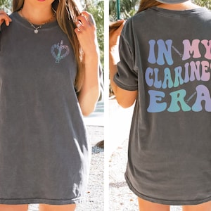 In My Clarinet Era Shirt, Clarinet Player Gift, Girls Clarinet Shirt, Marching Band, Youth and Adult Sizes