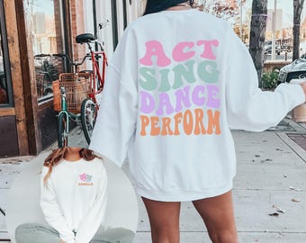 Moletom personalizado com nome para teatro, moletom personalizado para atuação, canto, dança e performance teatral, moletom para atriz, moletom para professor(a) de teatro