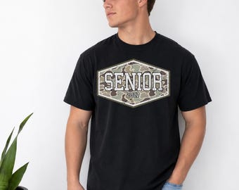 Senior Boy 2027 Shirt, Senior Class of 2027 Boys Tee, Camo Senior Men Shirt, High School Senior Shirt, Graduation Shirt