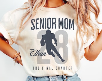 Senior Fußball Mama Shirt, das letzte Viertel, personalisierte Fußball Mama T-Shirt, Benutzerdefinierte 2026 Senior Fußball Mama Geschenk, Spieltag T-Shirt