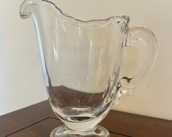 Vintage Clear Glass Pitcher