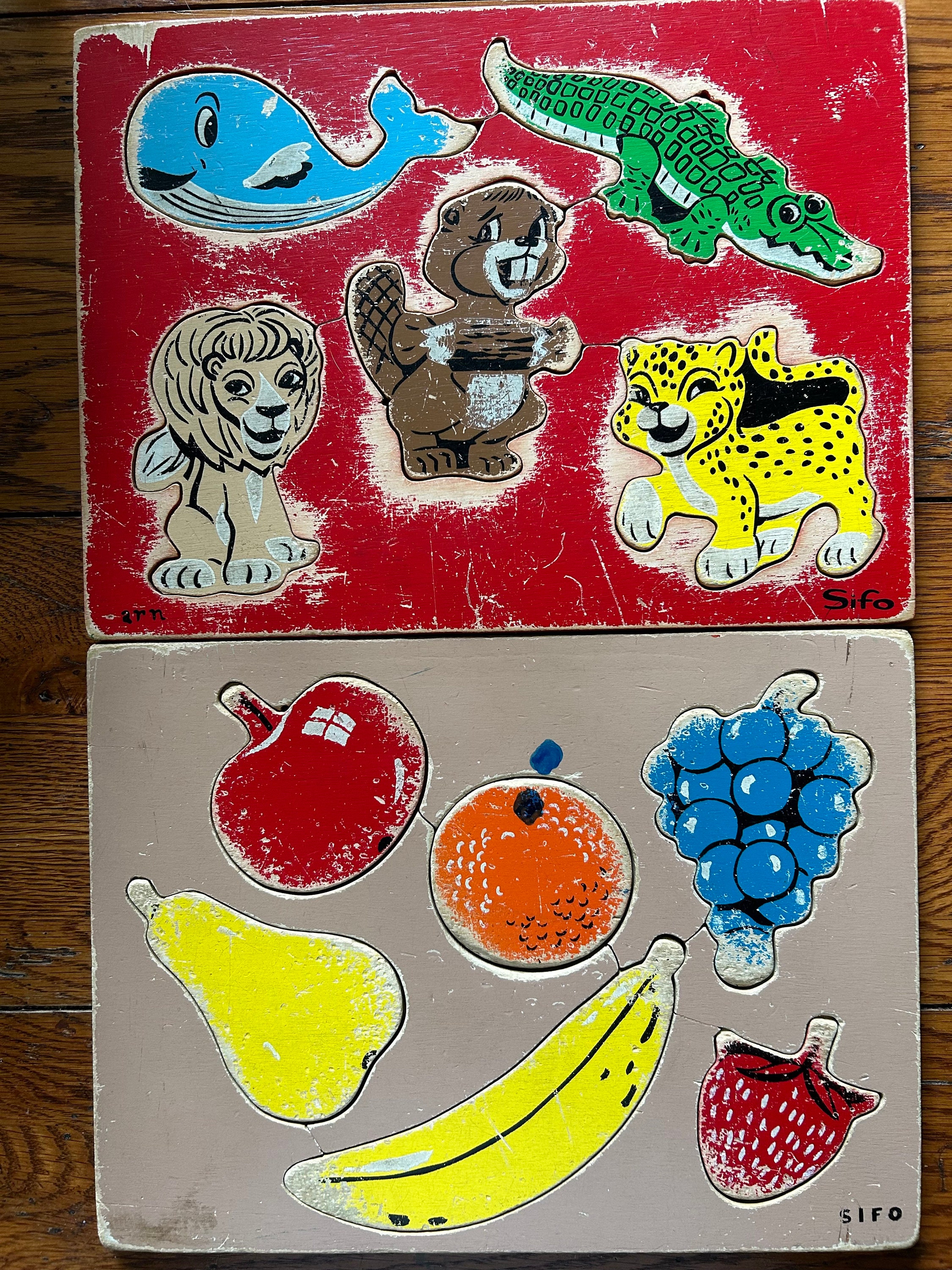 安い割引 Wooden Sifo 4 of Lot Vintage Children's Etsy - Puzzles その他