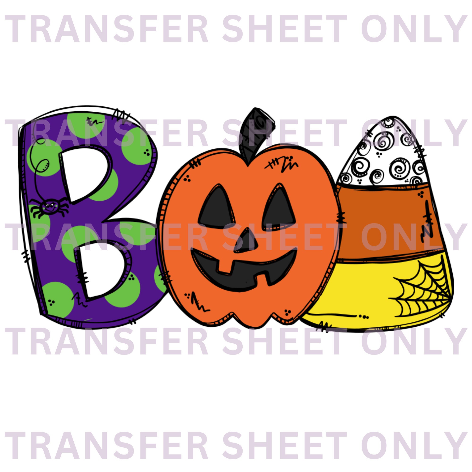 Boo Transfer Sheet - Etsy