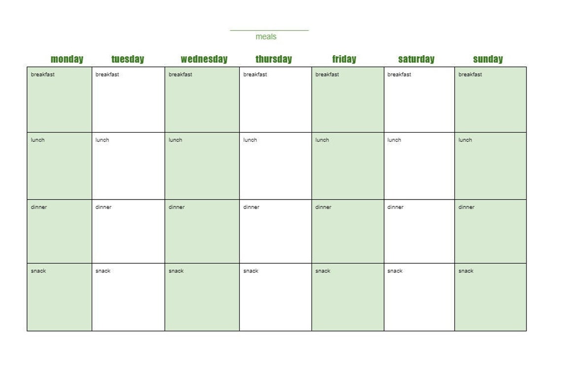Meal Planner Printable Etsy Meal Planner Printable Etsy