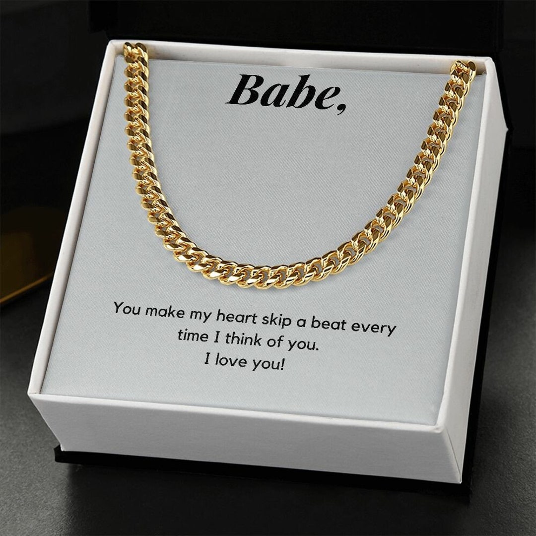 Cuban Link Chain for Boyfriend Husband Gift Gifts for Him Etsy