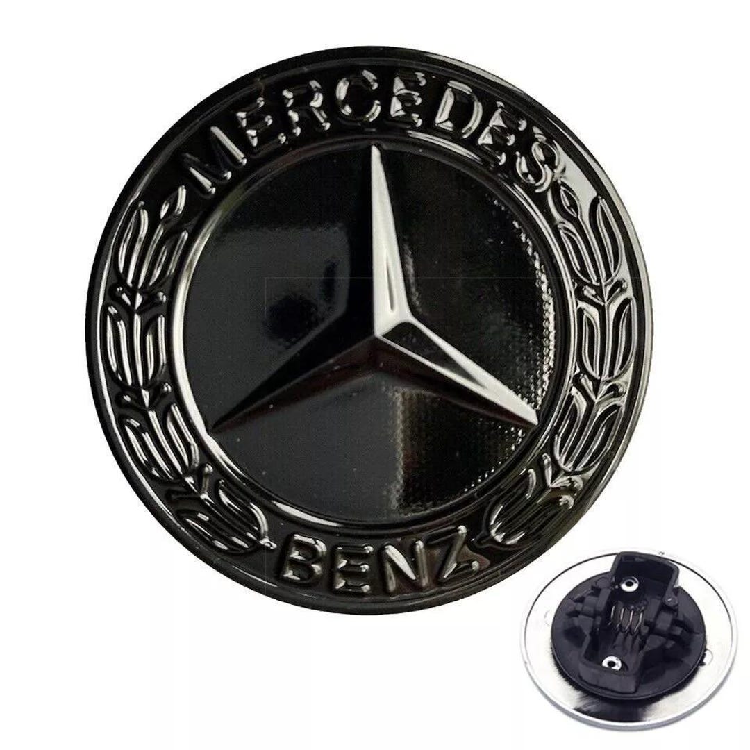 Glossy Black Mercedes Logo Mercedes Badge Mercedes Hood Emblem glossy-black-mercedes-logo-mercedes-badge-mercedes-hood-emblem