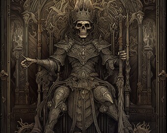 Herunterladbare digitale Kunst, druckbare Wanddekoration, Der Kaiser (Major Arcana Series), Tarot