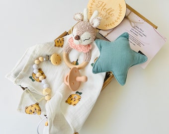 Coffret cadeau pour nouveau-né Panier pour nouveau-né Cadeaux pour baby shower