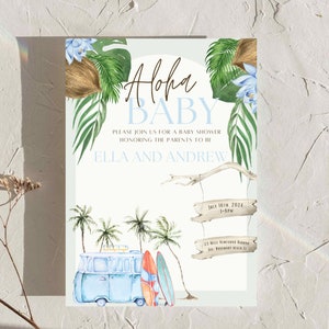Aloha Baby Baby Shower Invitation Template, Aloha Baby Shower Theme ...