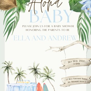 Aloha Baby Baby Shower Invitation Template, Aloha Baby Shower Theme ...
