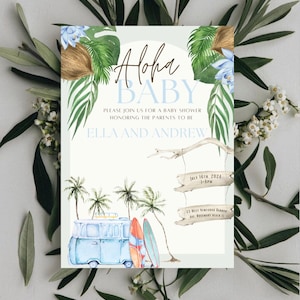 Aloha Baby Baby Shower Invitation Template, Aloha Baby Shower Theme ...