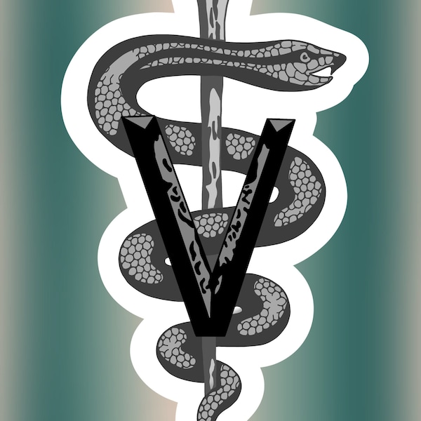 Veterinary symbol sticker | *HOLOGRAPHIC* vinyl sticker | vet technician