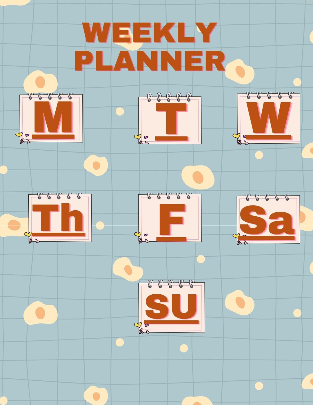 Undated Digital Weekly Planner - Etsy