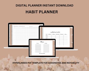 Weekly Habit Tracker: Digital Planner for GoodNotes (PDF Template)