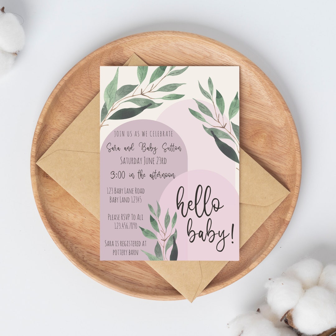 Baby Shower Invitation, Digital Baby Shower Invitation, Printable Baby