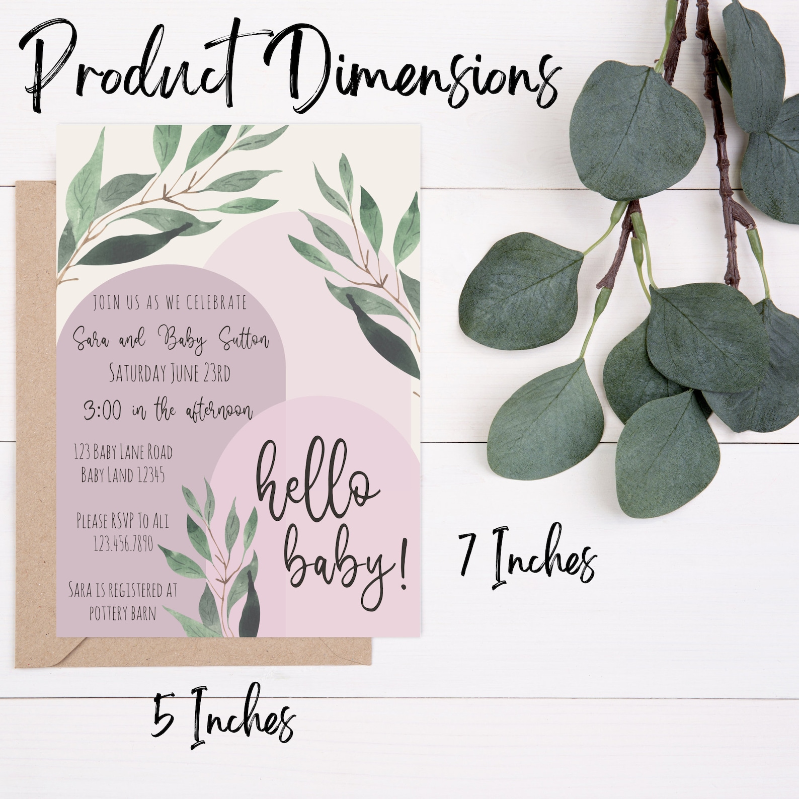 Baby Shower Invitation, Digital Baby Shower Invitation, Printable Baby Shower Invitation