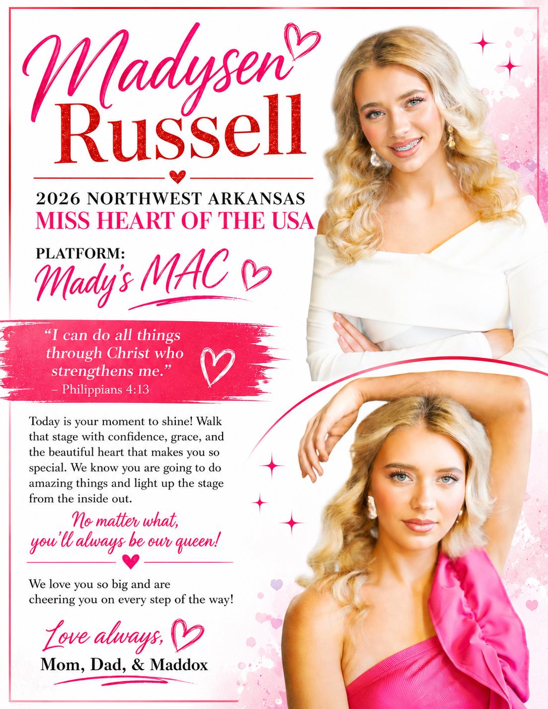 Custom Pageant Ad Page 8x11.5 for Any Pageant or System - Etsy