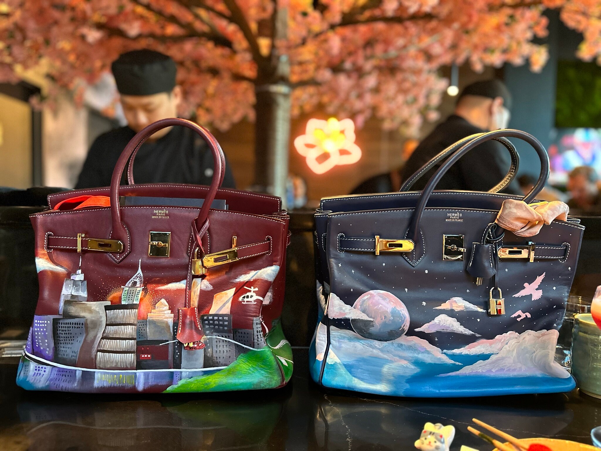 Custom Art Hand Paintedcustomer Provide the Bag Price -   Hand  painted bags handbags, Hand painted leather bag, Hand painted purses