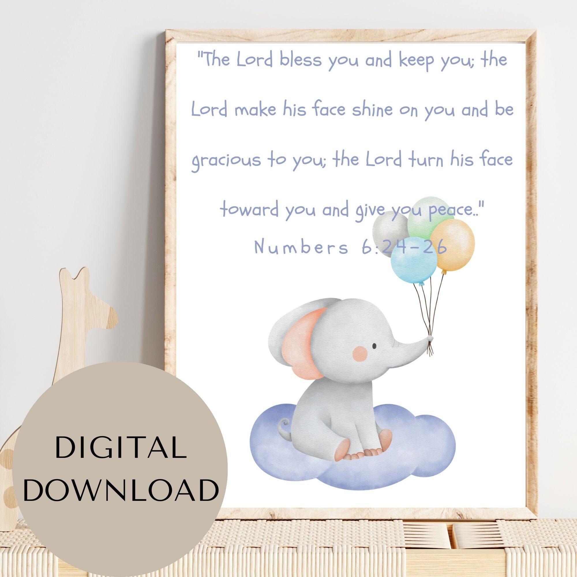 Scripture Bible Verse Nursery Printable Wall Art - Etsy