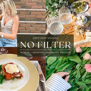 5 NO FILTER Lightroom Mobile and Desktop Presets | Natural Preset | Influencer Preset