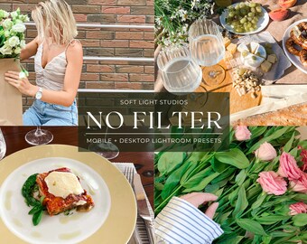 5 NO FILTER Lightroom Mobile and Desktop Presets | Natural Preset | Influencer Preset