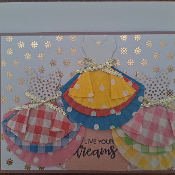 One of a kind, handmade greeting card + free envelope