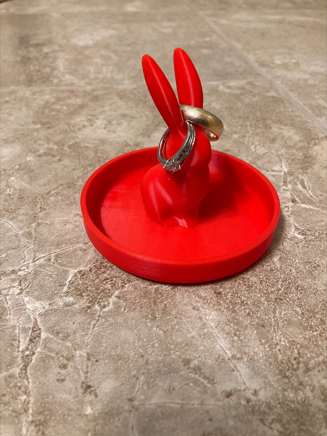 Ring Holder, Jewelry Dish, Gifts for Her, 3D Printed, Custom Rabbit