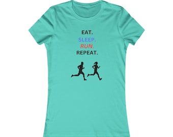 Eat Sleep Run Shirt, Womens Cut Tshirt, Running Shirt, Athletic, Motivational Shirt, Cross Country, Track and Field