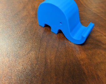 Elephant Phone Holder, Stand For Phone, 3D Printed, Any Color