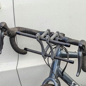 Handlebar Mount, Bike Packing, Bicycle Storage, Front Rack, Tent Bag Pack Mount Bracket, Brompton Accessory, 3D Printed, Carbon Fiber Nylon