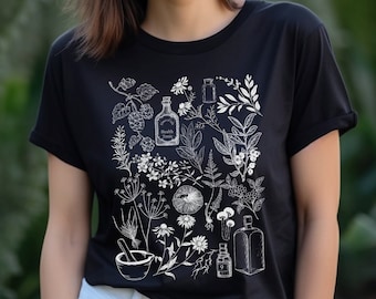 Botanical Herbalist T-Shirt – Apothecary Art, Nature's Pharmacy